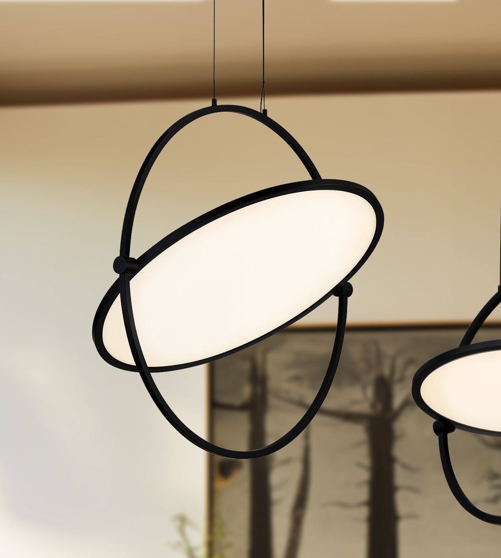George Kovacs Studio 23 LED Coal Black Pendant with Clear Acrylic Shade