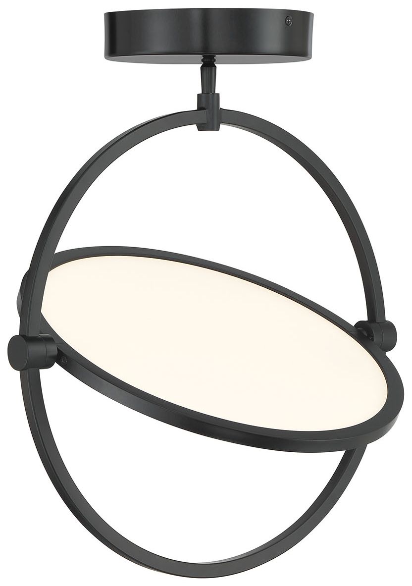 Image 2 George Kovacs Studio 23 LED Coal Black Semi-Flush with Clear Acrylic Shade more views