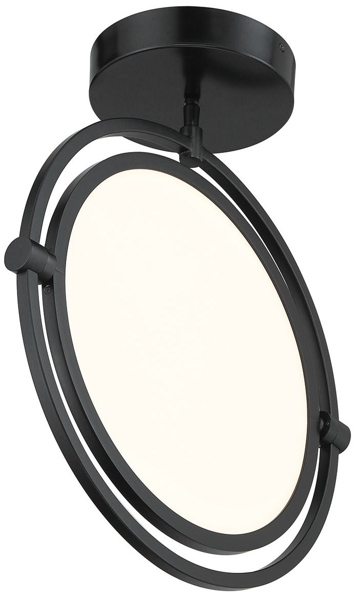 Image 3 George Kovacs Studio 23 LED Coal Black Semi-Flush with Clear Acrylic Shade more views