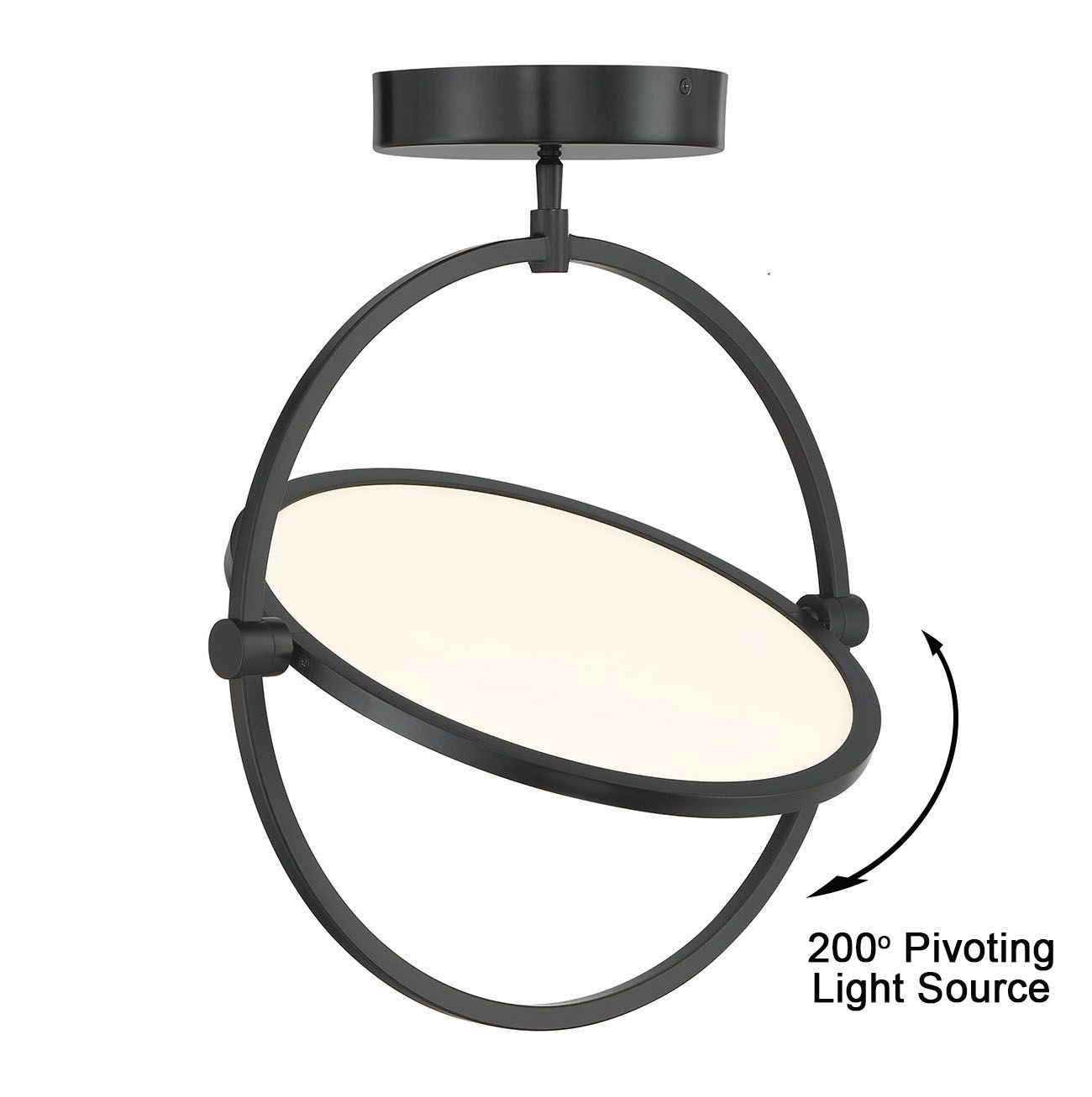 Image 5 George Kovacs Studio 23 LED Coal Black Semi-Flush with Clear Acrylic Shade more views