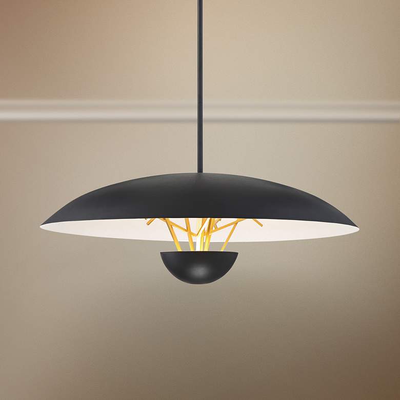 Image 1 George Kovacs Sun Core 26 inch Wide Sand Black Modern LED Pendant Light