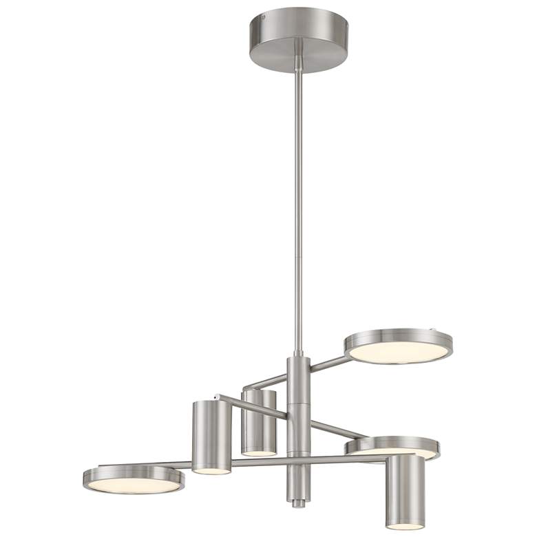 Image 1 George Kovacs Swivel LED 6-Light Brushed Nickel Chandelier
