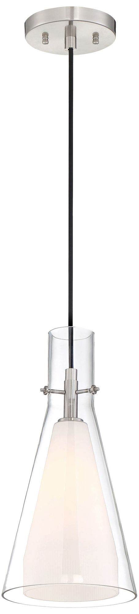Image 2 George Kovacs Taper 1-Light Brushed Nickel Mini Pendant