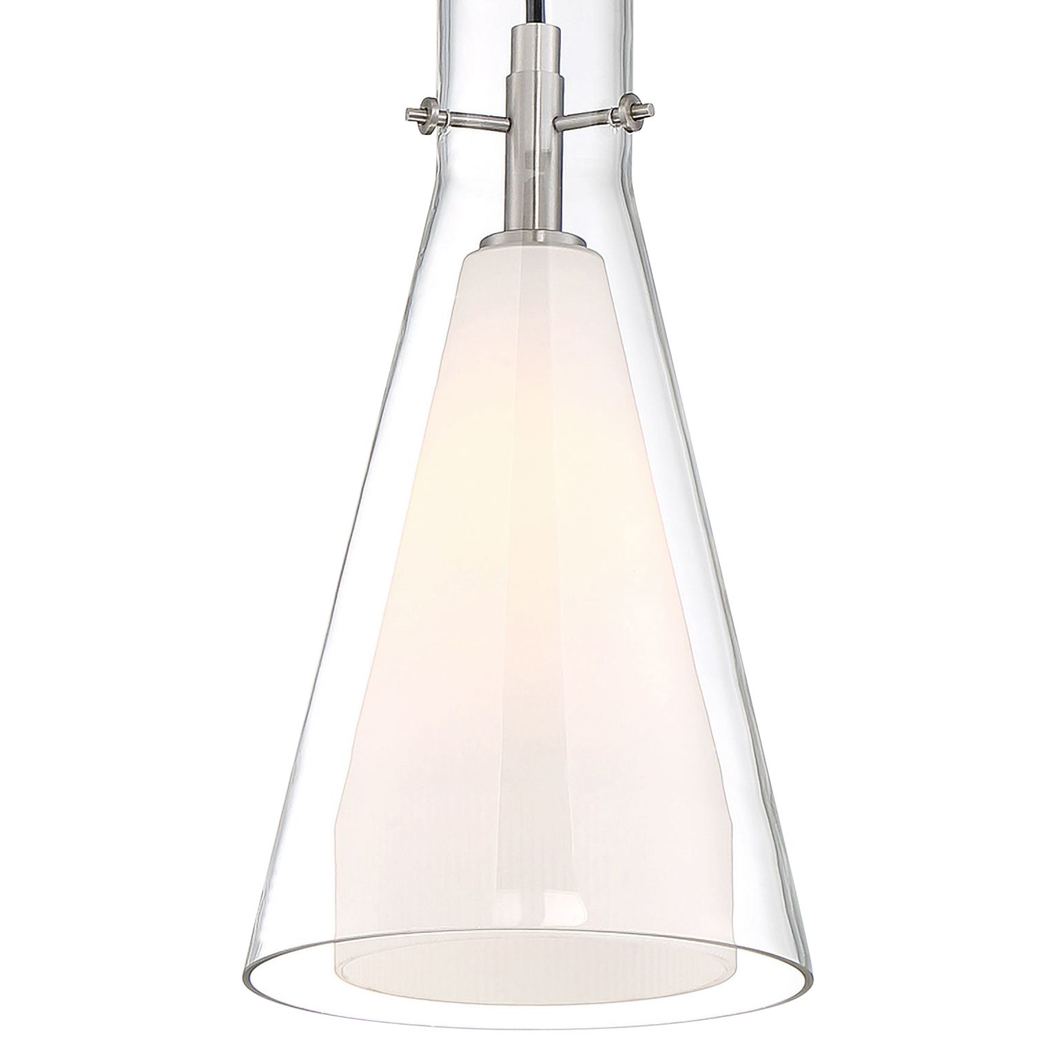 Image 3 George Kovacs Taper 1-Light Brushed Nickel Mini Pendant more views