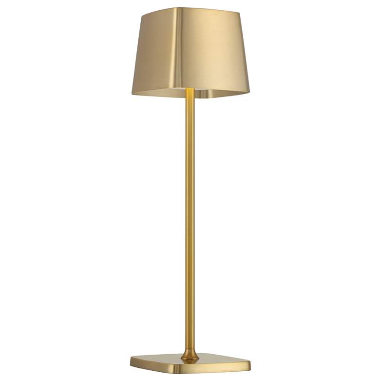 Image 1 George Kovacs Task Portables 15" High Modern LED Soft Brass Lamp
