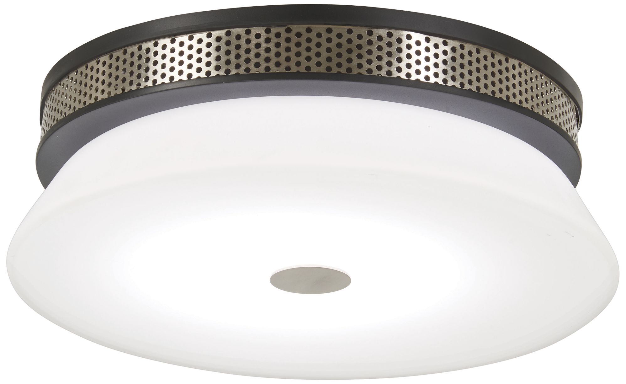 George Kovacs Tauten LED 15-in Coal Black and Brushed Nickel Flush Mount