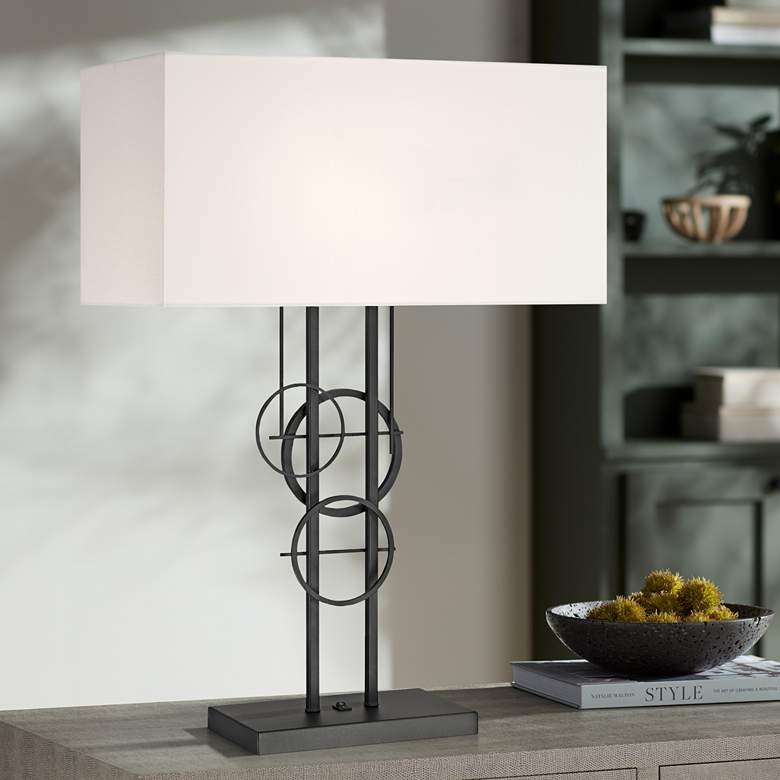 Image 1 George Kovacs Tempo Sand Coal Table Lamp