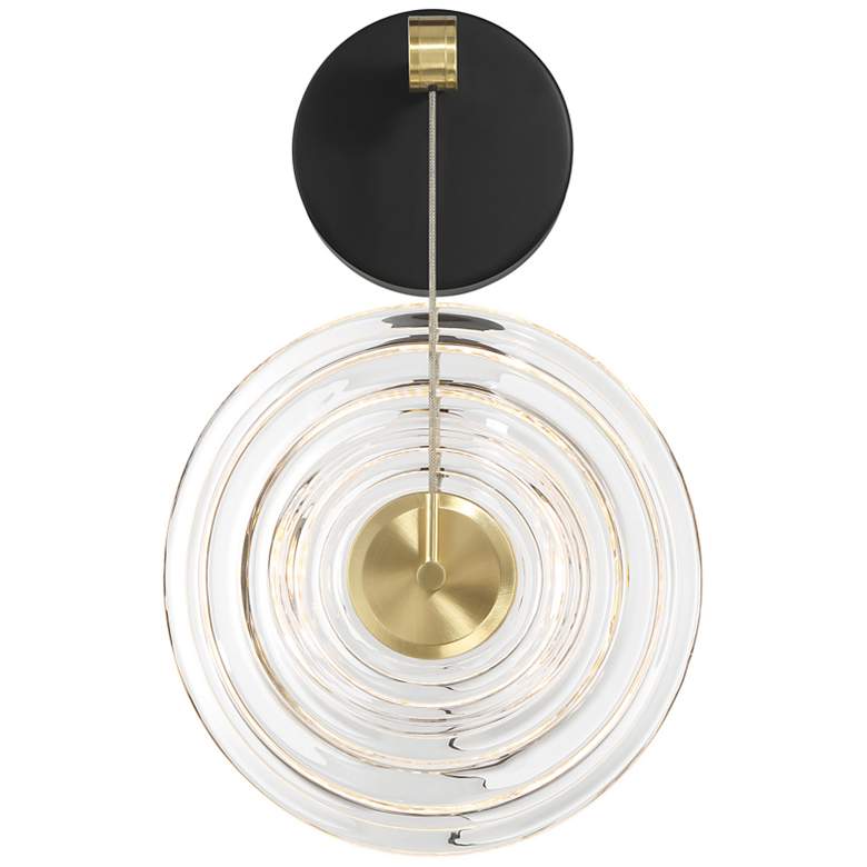 Image 5 George Kovacs Topknot 1-Light LED Black and Brushed Gold Wall Sconce more views