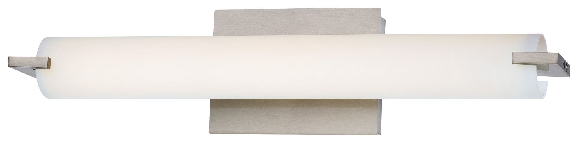 George Kovacs Tube 1-Light LED Brushed Nickel Bath in scene