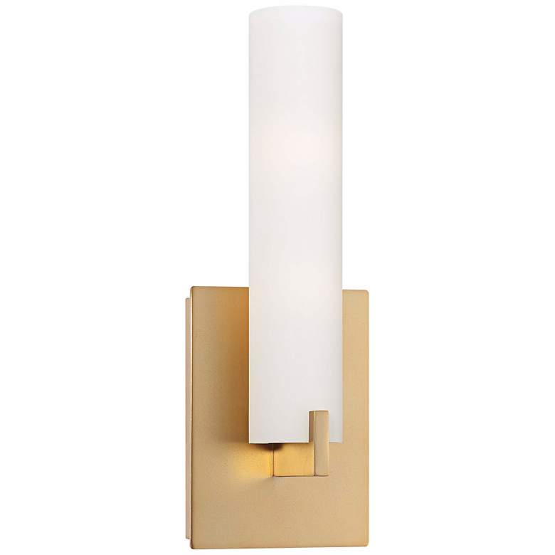 Image 2 George Kovacs Tube 13 1/4 inch High ADA Compliant Gold Wall Sconce