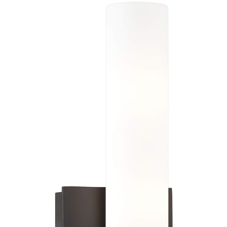 Image 2 George Kovacs Tube 13 1/4" High Coal Wall Sconce more views