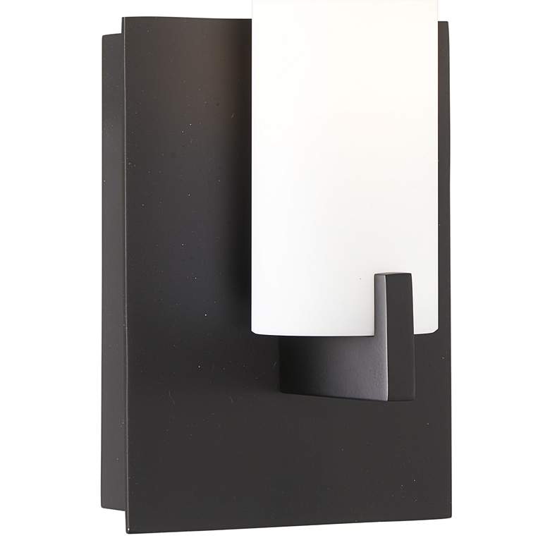 Image 3 George Kovacs Tube 13 1/4" High Coal Wall Sconce more views