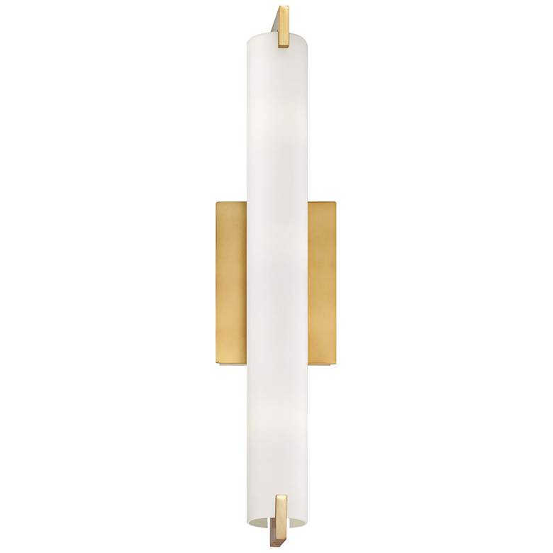 Image 2 George Kovacs Tube 20 1/2 inch High Honey Gold LED Wall Sconce
