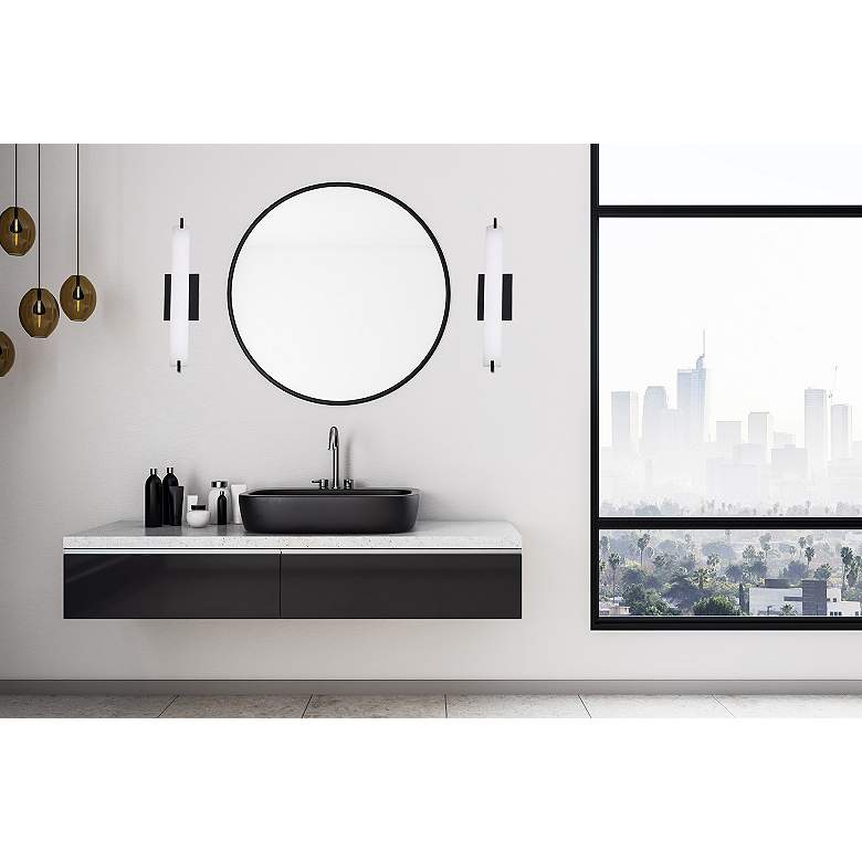 Image 4 George Kovacs Tube 20 1/2" Wide Coal Modern LED Bathroom Vanity Light more views