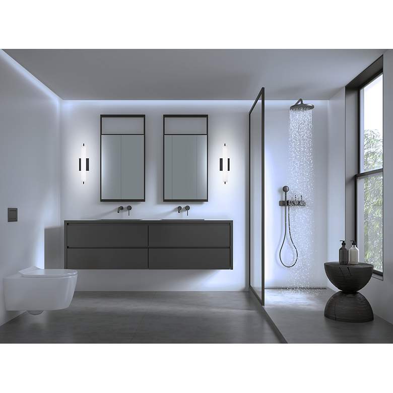 Image 5 George Kovacs Tube 20 1/2" Wide Coal Modern LED Bathroom Vanity Light more views