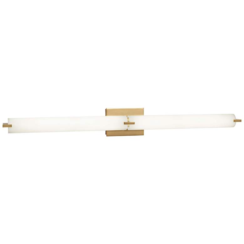 Image 2 George Kovacs Tube 39 1/2" Wide Gold 2-Light LED Bath Light