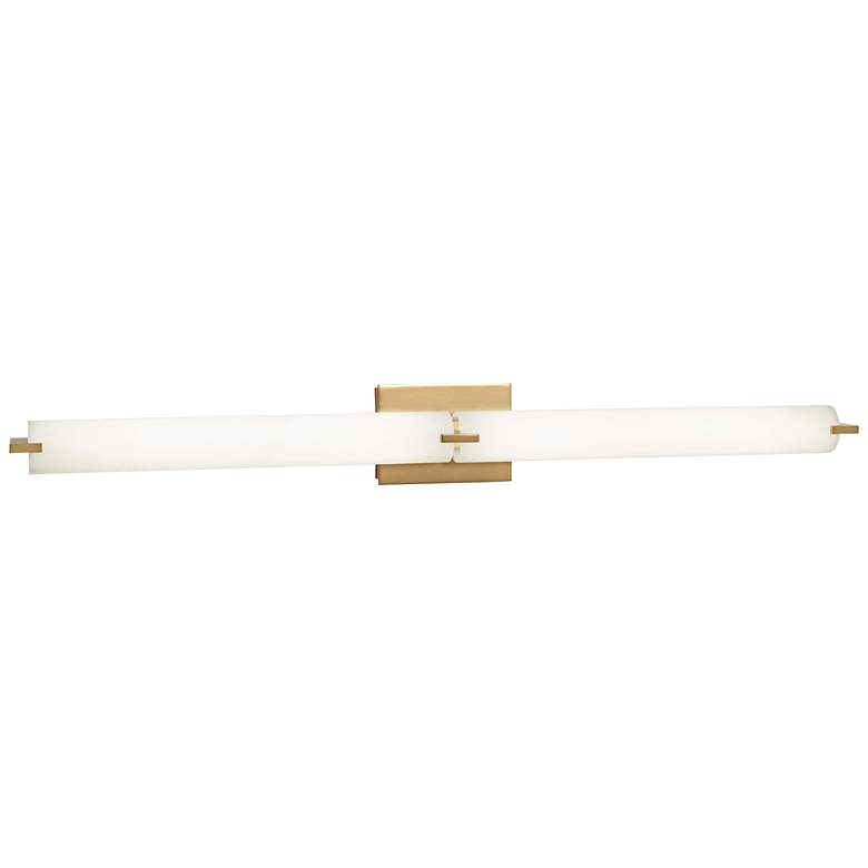 Image 2 George Kovacs Tube 39 1/2 inch Wide Gold 2-Light LED Bath Light