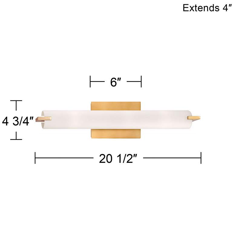 Image 6 George Kovacs Tube Gold 20 1/2 inch Wide Bathroom Vanity Light more views