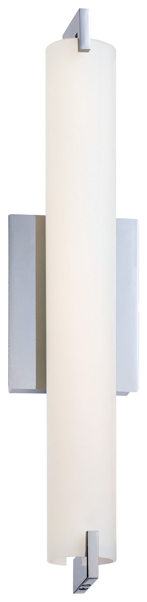 Image 3 George Kovacs Tube LED Chrome Vanity Light with Etched Opal Glass Shade more views