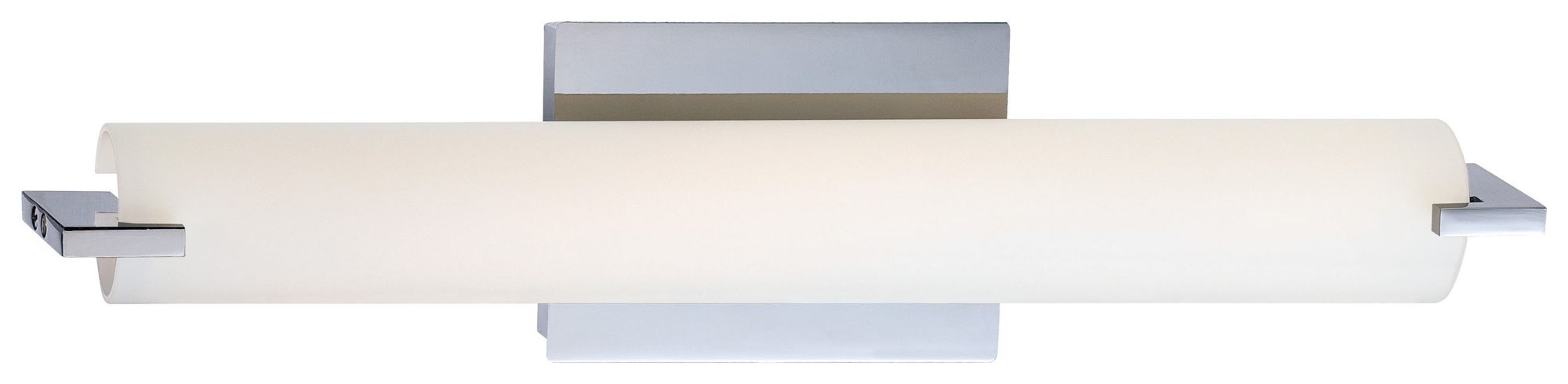 Image 5 George Kovacs Tube LED Chrome Vanity Light with Etched Opal Glass Shade more views