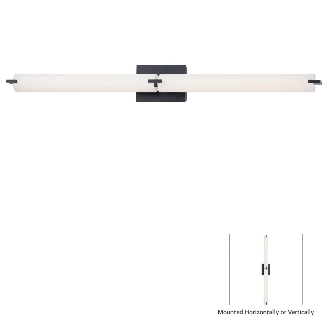 Image 2 George Kovacs Tube LED Dark Restoration Bronze Vanity Light more views