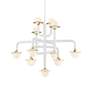 Thumbnail2 of George Kovacs Tubular 11-Light Matte White and Honey Gold Chandelier more views