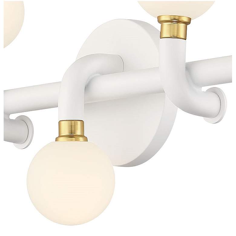 Image 3 George Kovacs Tubular 5-Light Matte White and Honey Gold Vanity more views