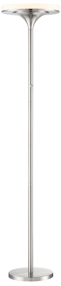 Image 2 George Kovacs U.H.O. 70" LED Disc Modern Nickel Torchiere Floor Lamp more views