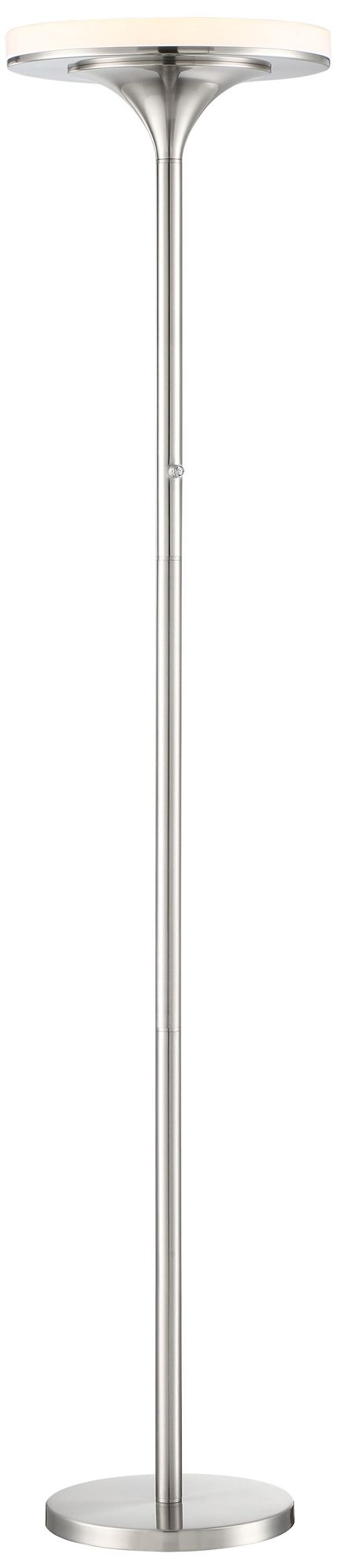 Image 3 George Kovacs U.H.O. 70" LED Disc Modern Nickel Torchiere Floor Lamp more views