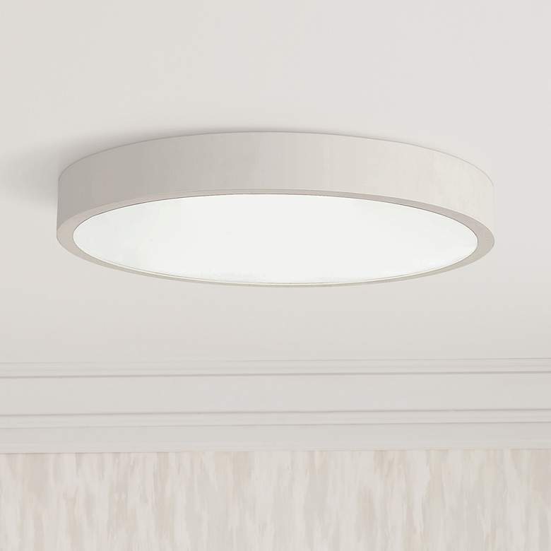 Image 1 George Kovacs Ugo 22 1/2 inch Wide Sand White LED Ceiling Light