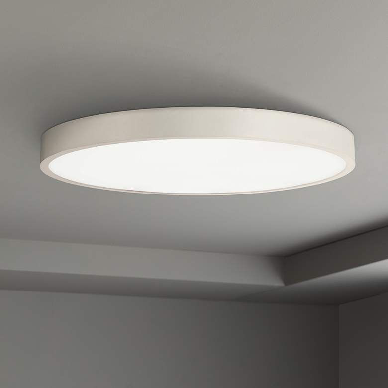 Image 1 George Kovacs Ugo 32 1/2" Wide Sand White LED Ceiling Light
