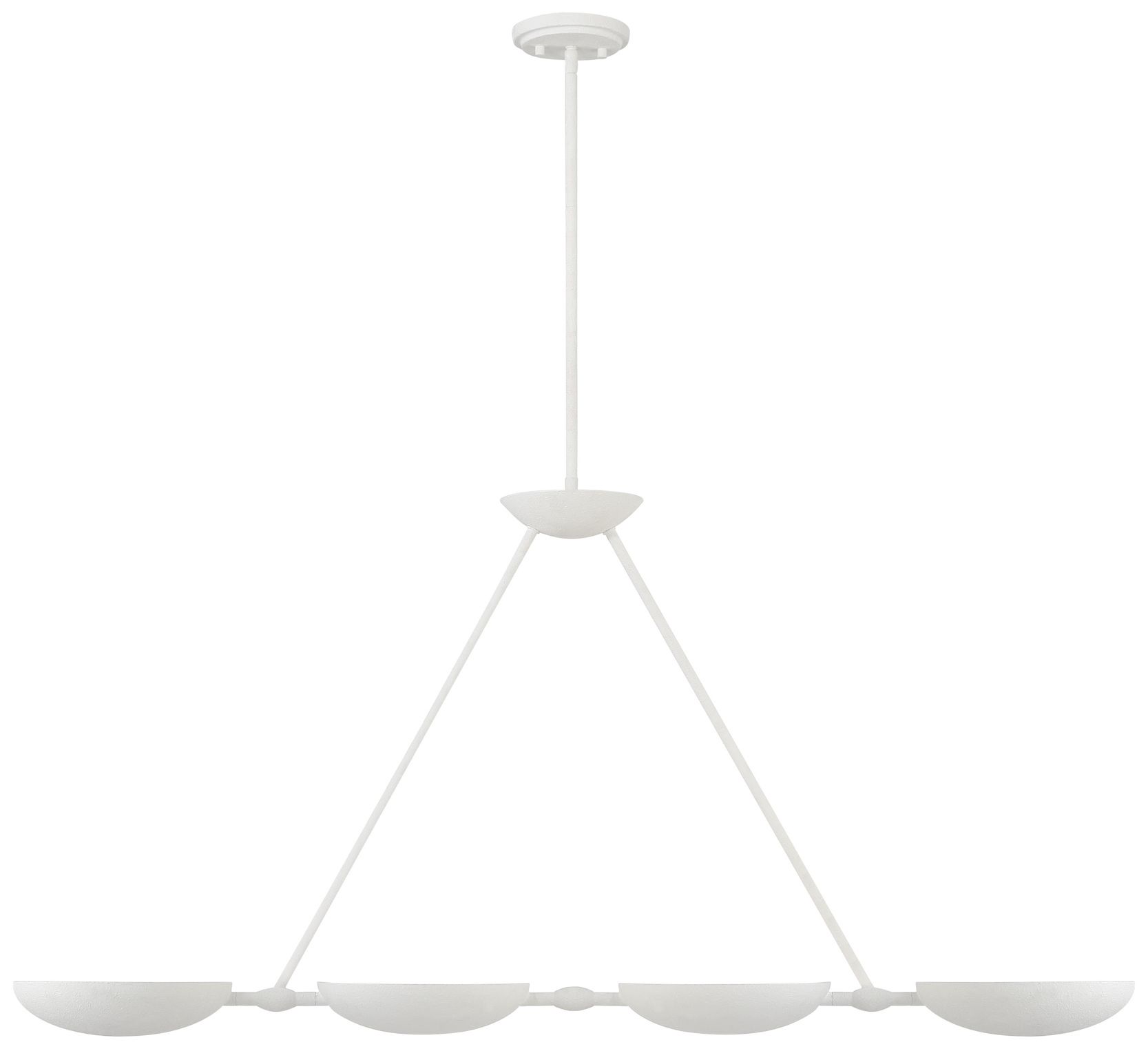 Image 2 George Kovacs Undertas 4-Light Piastra Plaster 48.25-in Island Chandelier more views