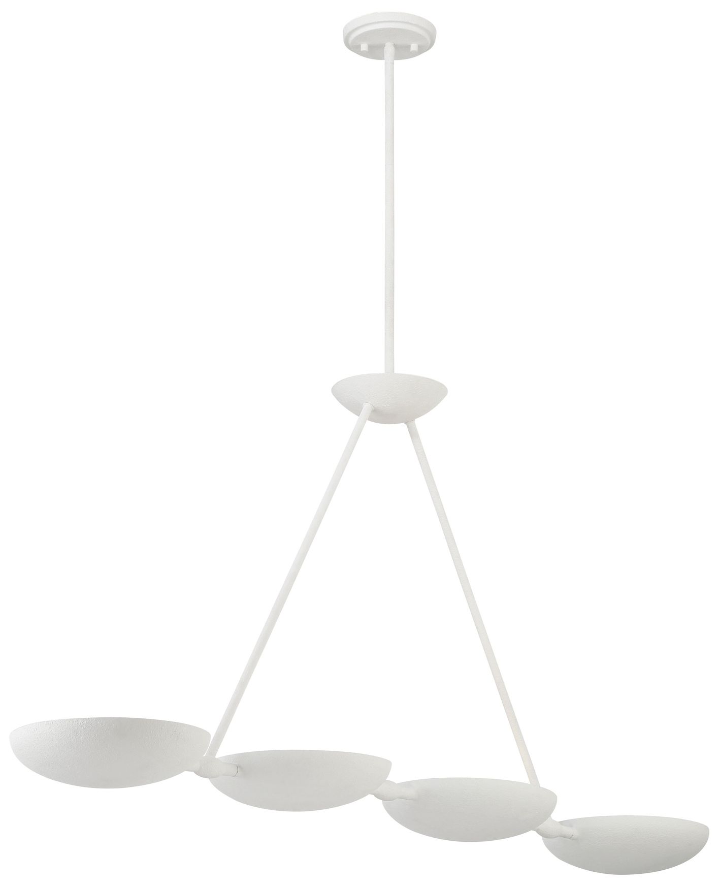 Image 3 George Kovacs Undertas 4-Light Piastra Plaster 48.25-in Island Chandelier more views