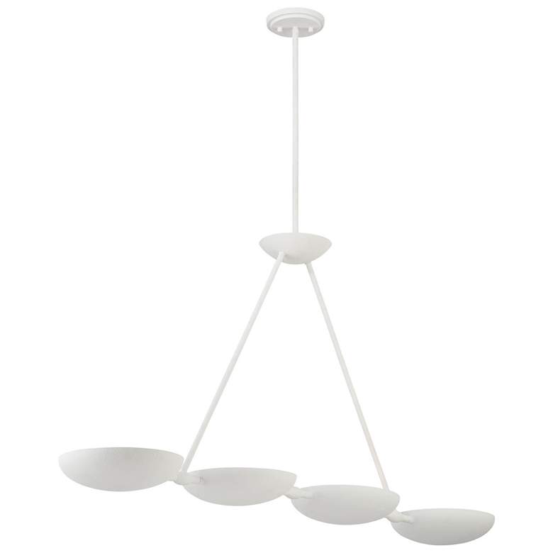 Image 3 George Kovacs Undertas 4-Light Piastra Plaster Island Chandelier more views