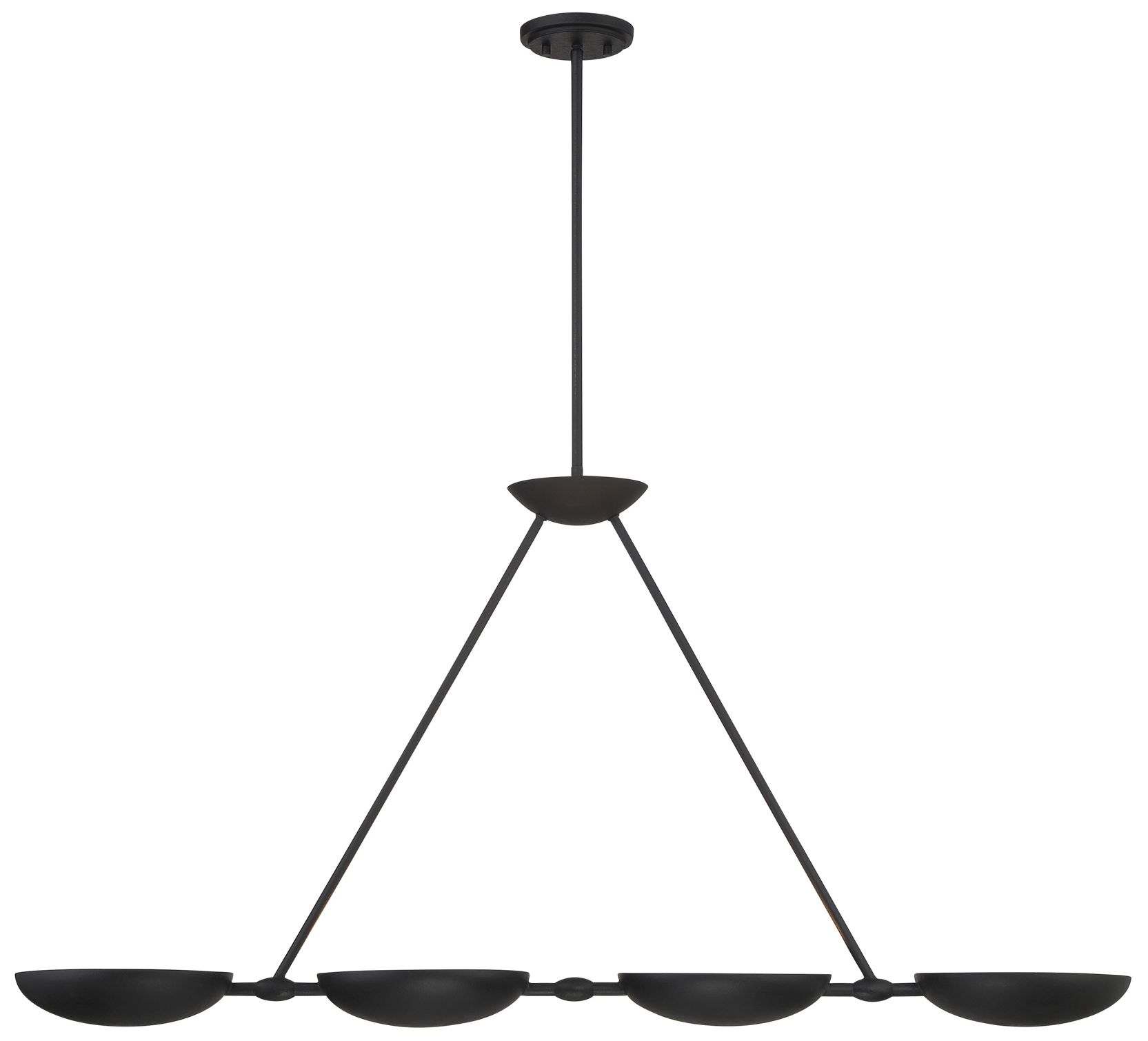 Image 2 George Kovacs Undertas 4-Light Textured Black 48.25-in Island Chandelier more views