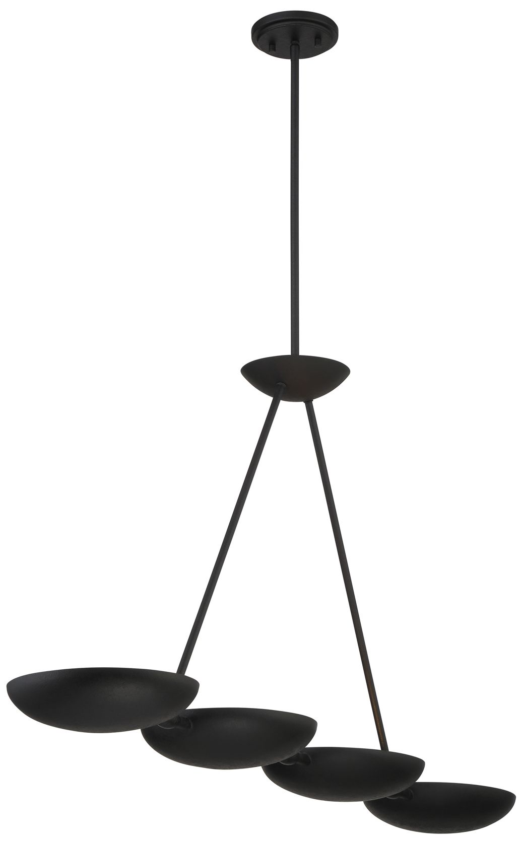 Image 3 George Kovacs Undertas 4-Light Textured Black 48.25-in Island Chandelier more views