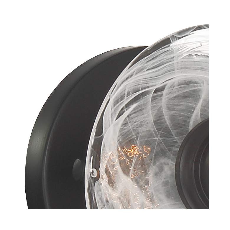 Image 2 George Kovacs Vapors 1-Light Black Vanity with Clear Alabaster Glass Shade more views