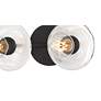 2_George Kovacs Vapors 2-Light Black Vanity with Clear Alabaster Glass Shade more views
