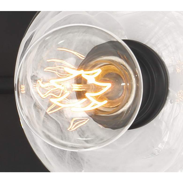 Image 3 George Kovacs Vapors 2-Light Black Vanity with Clear Alabaster Glass Shade more views