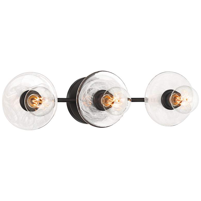 Image 1 George Kovacs Vapors 23 1/4" Wide Coal 3-Light Bath Light