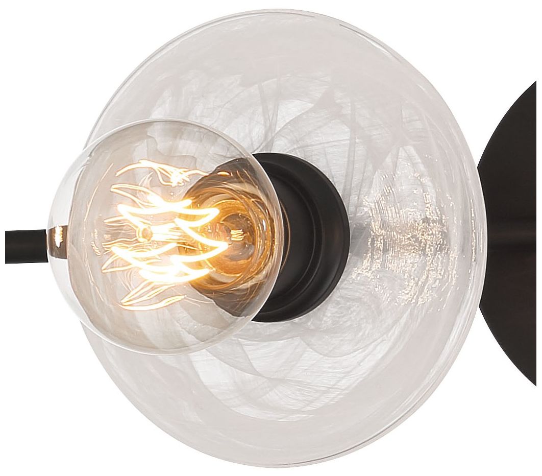 Image 3 George Kovacs Vapors 4-Light Black Vanity with White Alabaster Glass Shade more views