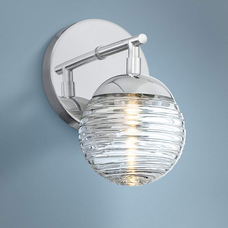 Image 1 George Kovacs Vemo 8" High Polished Nickel LED Wall Sconce