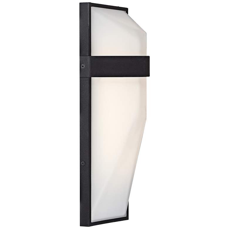 Image 1 George Kovacs Wedge 15"H Black LED Outdoor Wall Light