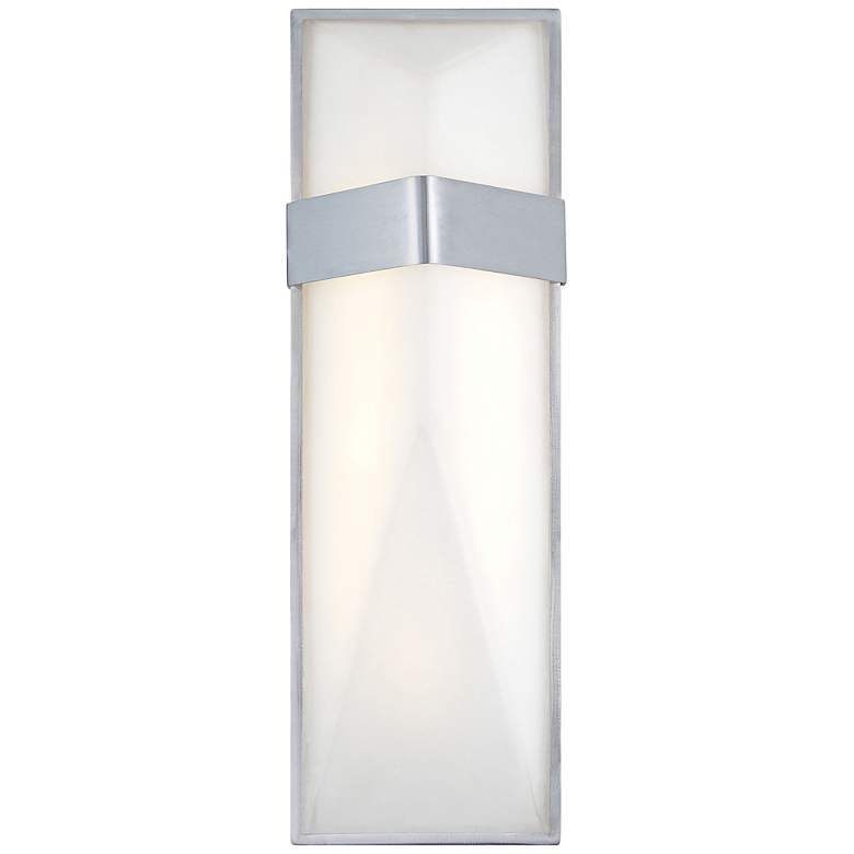Image 1 George Kovacs Wedge 15"H LED Silver Outdoor Wall Light