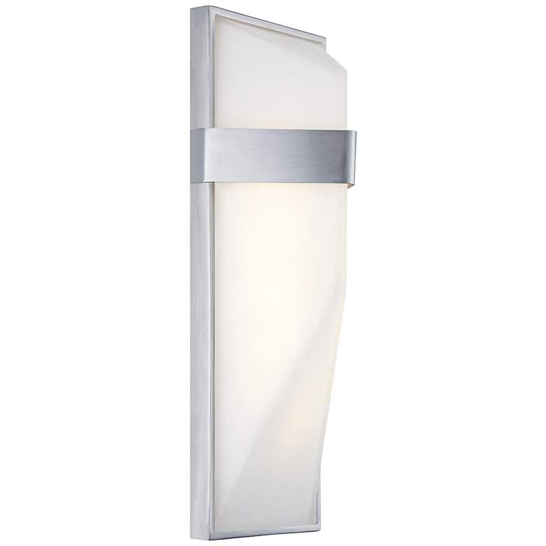 Image 2 George Kovacs Wedge 15"H LED Silver Outdoor Wall Light more views