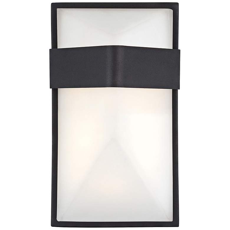 Image 1 George Kovacs Wedge 9" High LED Black Outdoor Wall Light