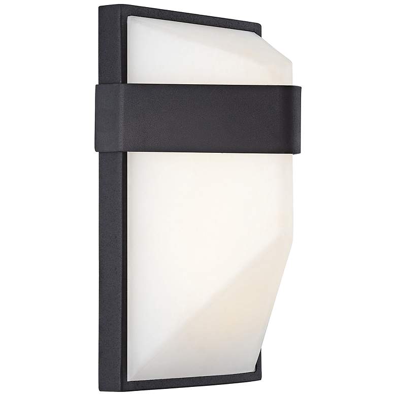 Image 2 George Kovacs Wedge 9" High LED Black Outdoor Wall Light more views