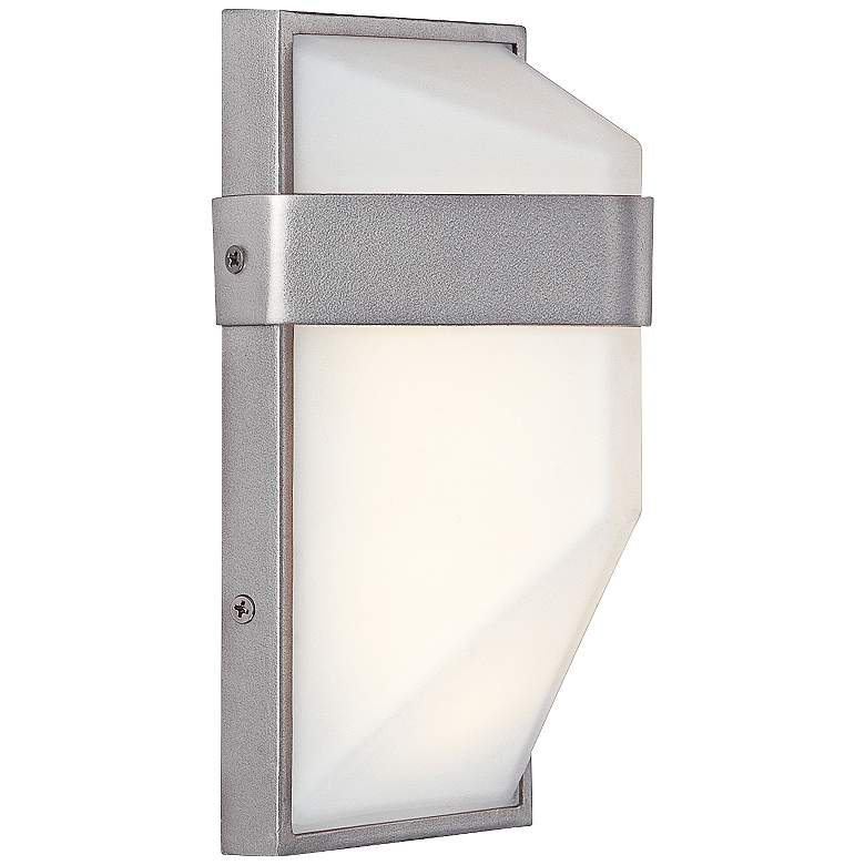 Image 1 George Kovacs Wedge 9 inchH Silver Dust LED Outdoor Wall Light