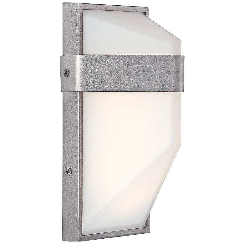 Image 1 George Kovacs Wedge 9"H Silver Dust LED Outdoor Wall Light