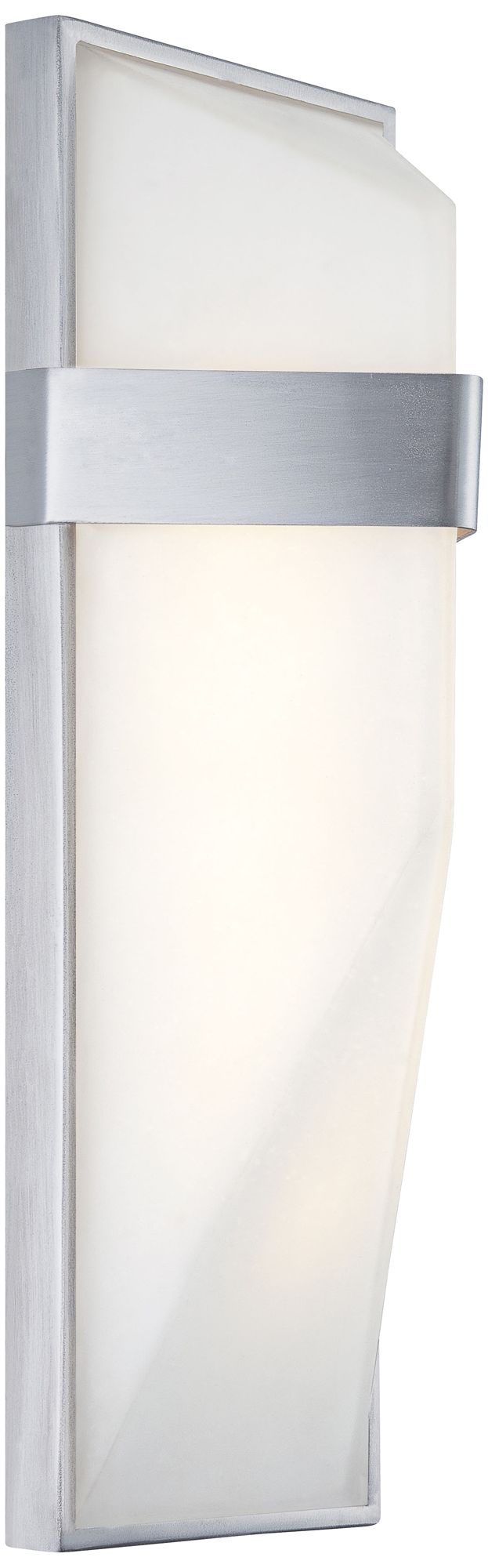 Image 2 George Kovacs Wedge LED Silver Dust Outdoor Wall Sconce more views